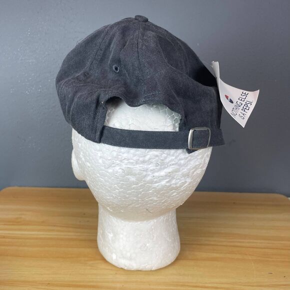 Vintage Pepsi Stuff Denim Hat Black Embroidered Logo Adjustable Strapback NWT - Picture 4 of 10